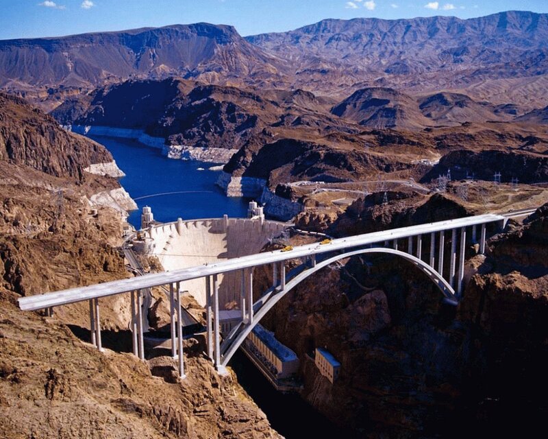 Hoover Dam Bridge — Brown, Dramatic, Afternoon