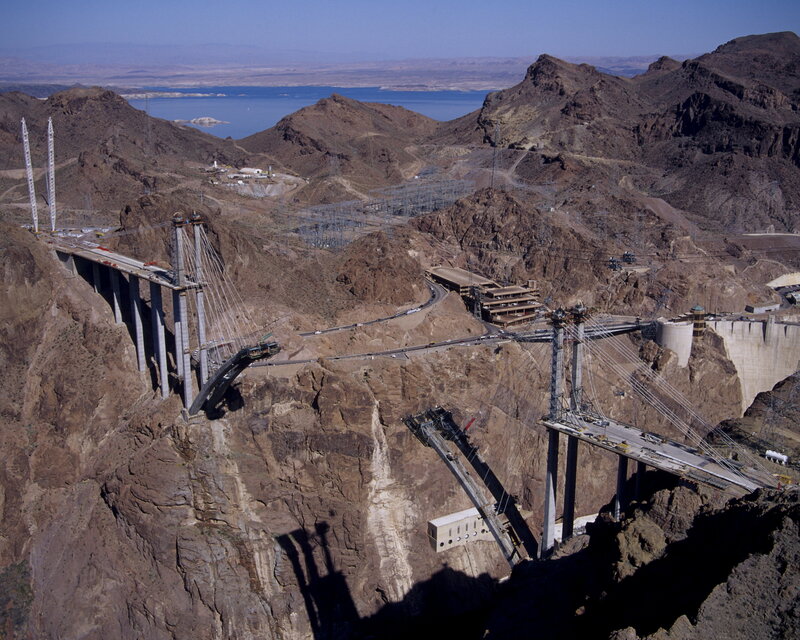 Hoover Dam Bridge construction