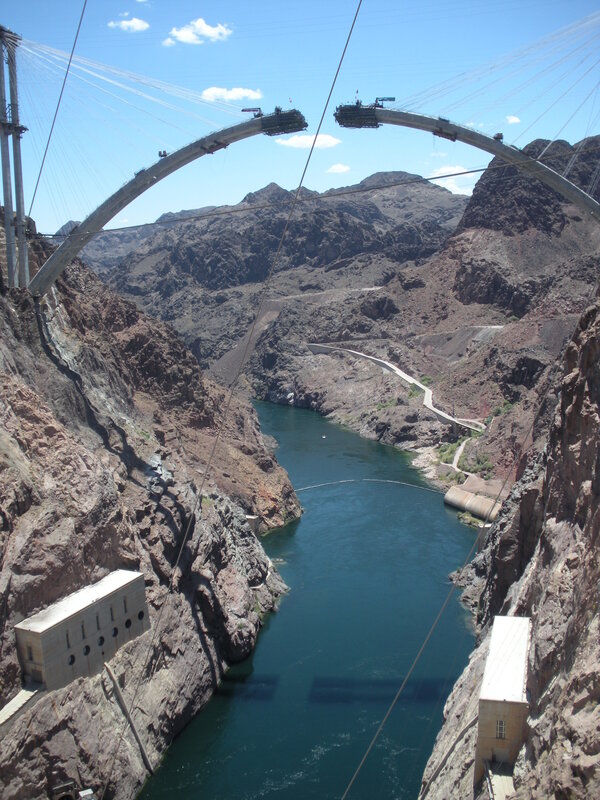 Hoover Dam construction view