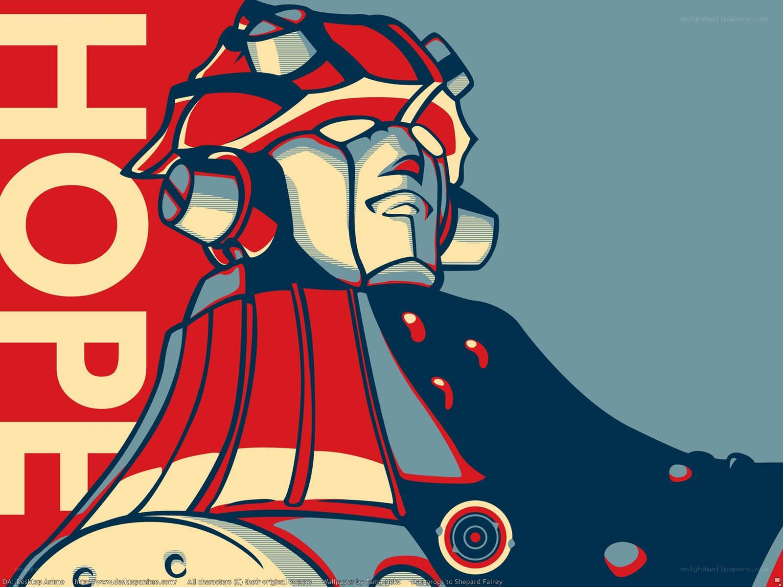 Hope-themed robot artwork