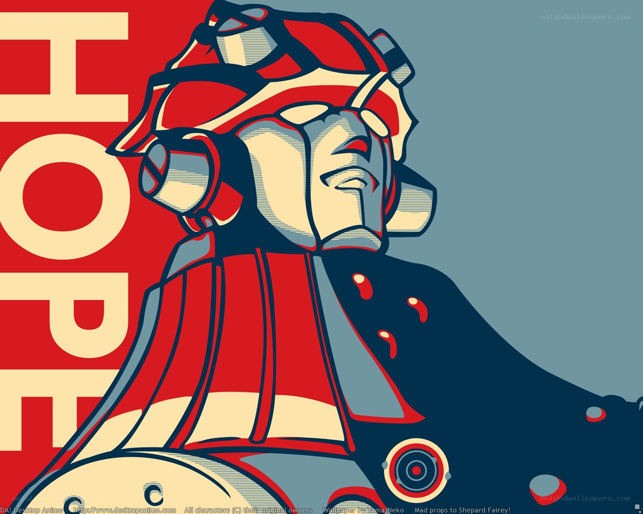 Hope-themed robot artwork