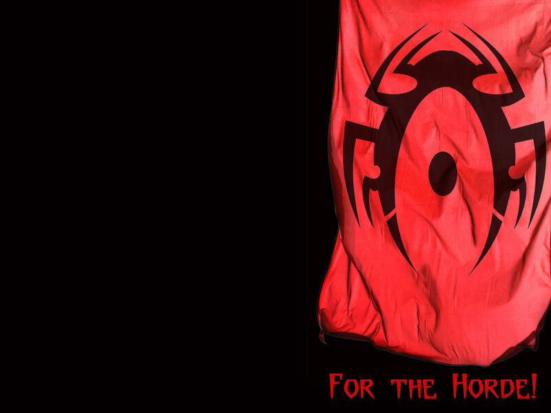 Horde flag with slogan