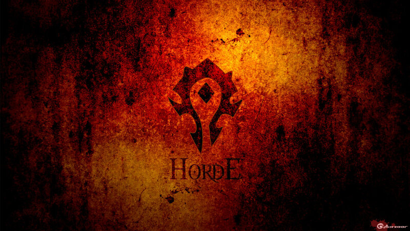 Horde Logo on Textured Background — Red