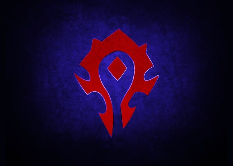 Horde symbol on dark background