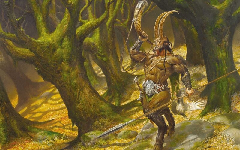 Horned Creature in Forest