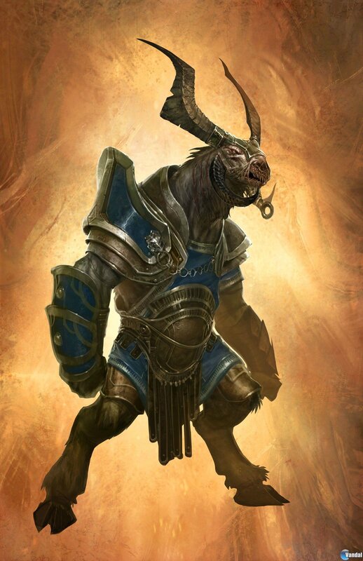 Horned Demon Warrior — Brown, Dramatic