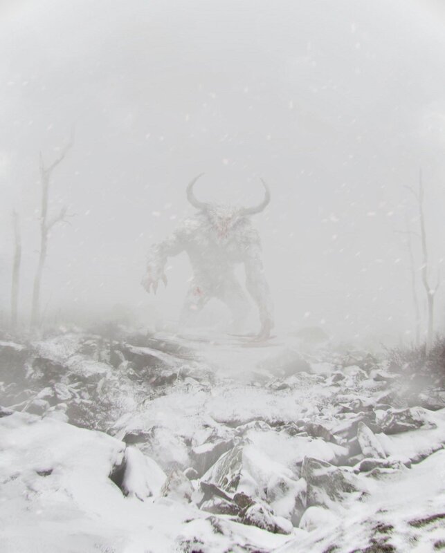 Horned Monster in Snow