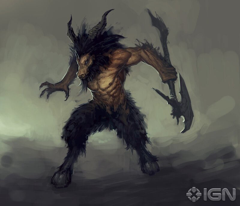 Horned Monster with Axe