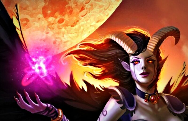 Horned Woman Casting Spell