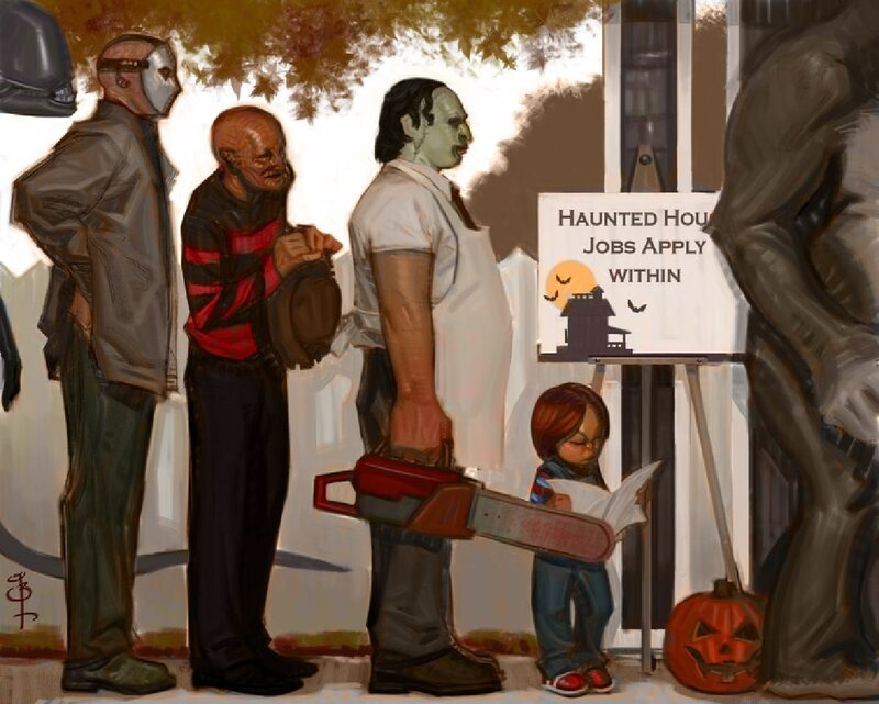 Horror Characters in Line