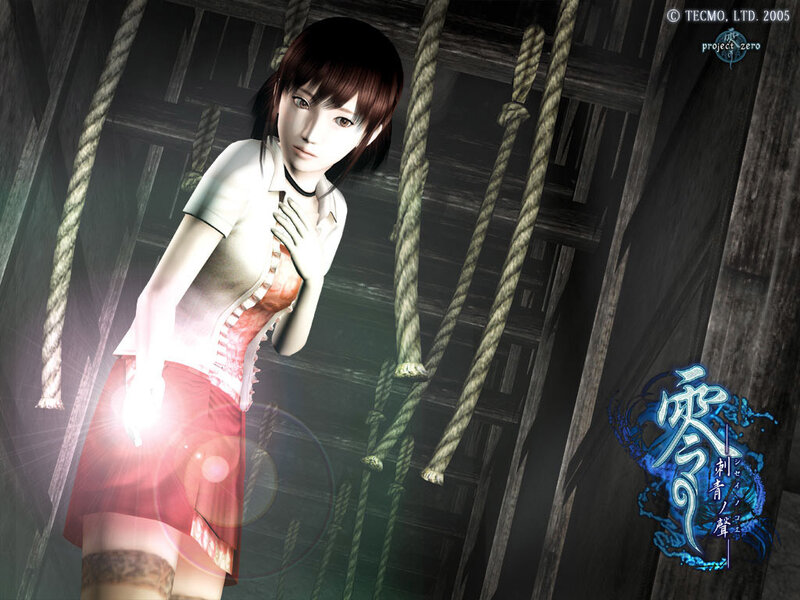 Horror game character in a dark room