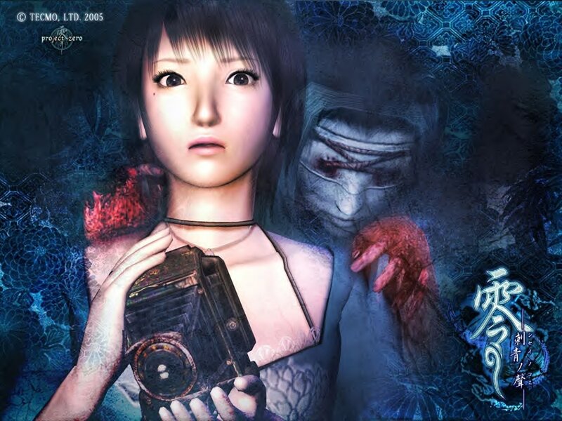 Horror game character with camera