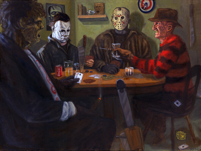 Horror Movie Villains Playing Cards