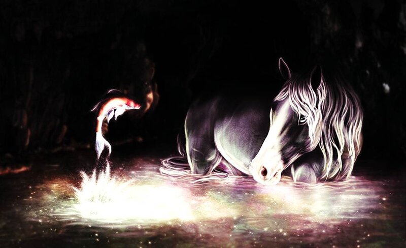 Horse and Fish in Water