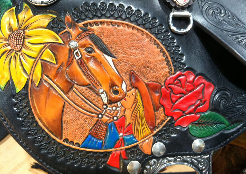 Horse and Girl Carving