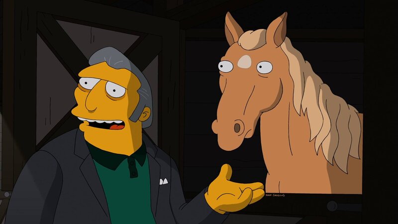 Horse and Man in Barn