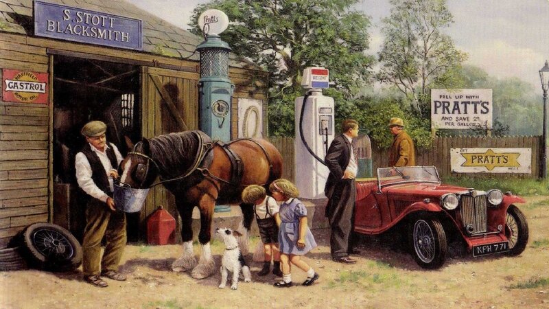 Horse at Gas Station