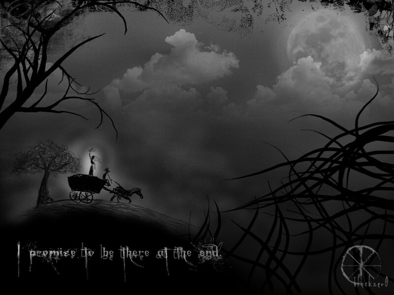 Horse-drawn Carriage at Night — Black