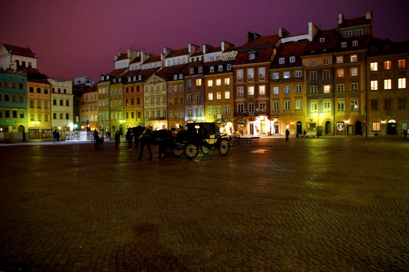 Horse-drawn Carriage at Night
