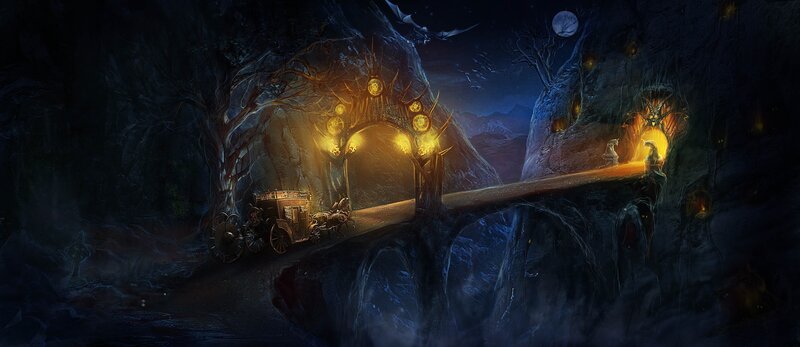Horse-drawn Carriage — Black, Dark