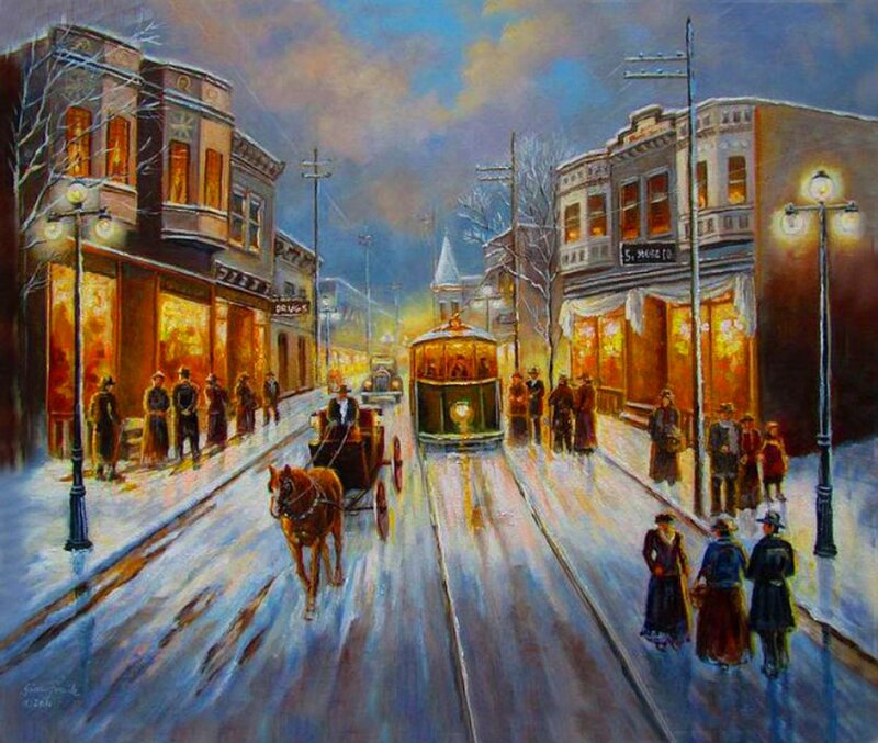 Horse-drawn Carriage — Blue, Dramatic