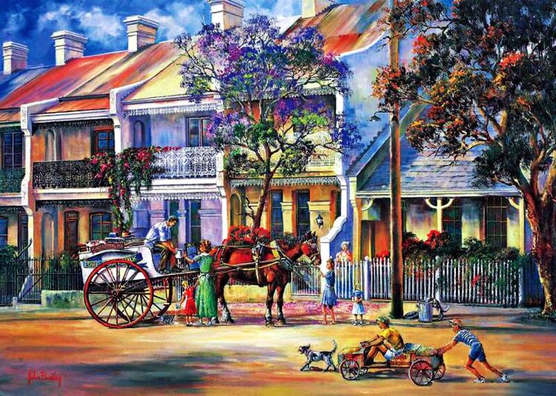 Horse-drawn Carriage — Blue, Lively