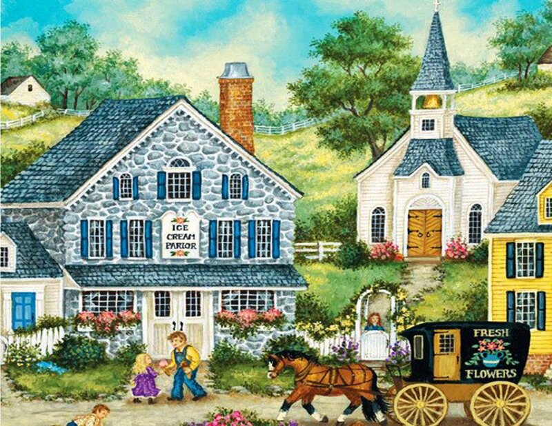 Horse-drawn Carriage — Blue, Peaceful, Afternoon