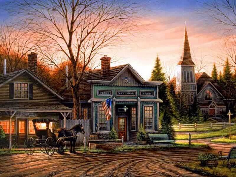Horse-drawn Carriage — Blue, Peaceful