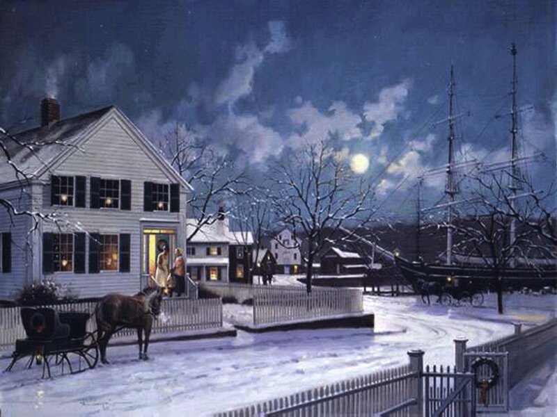 Horse-drawn Carriage — Blue, Serene