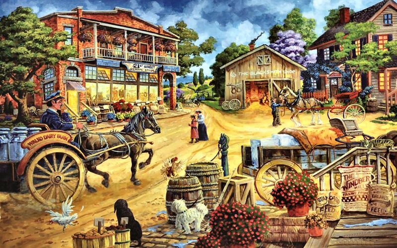 Horse-drawn Carriage — Brown, Peaceful, Afternoon