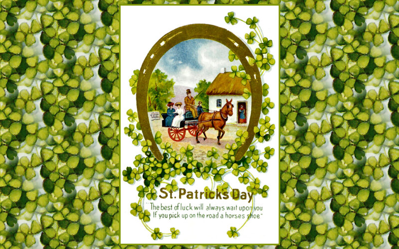 Horse-drawn Carriage — Green, Festive