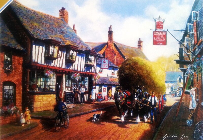 Horse-drawn Carriage in Street — Brown