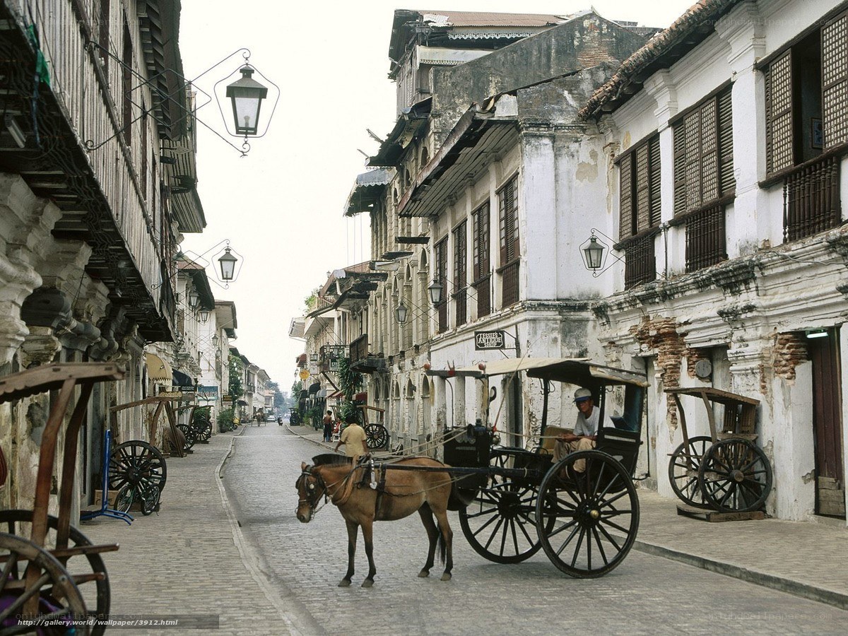 Horse-drawn carriage on a historic street
