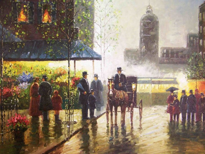 Horse-drawn Carriage on Street