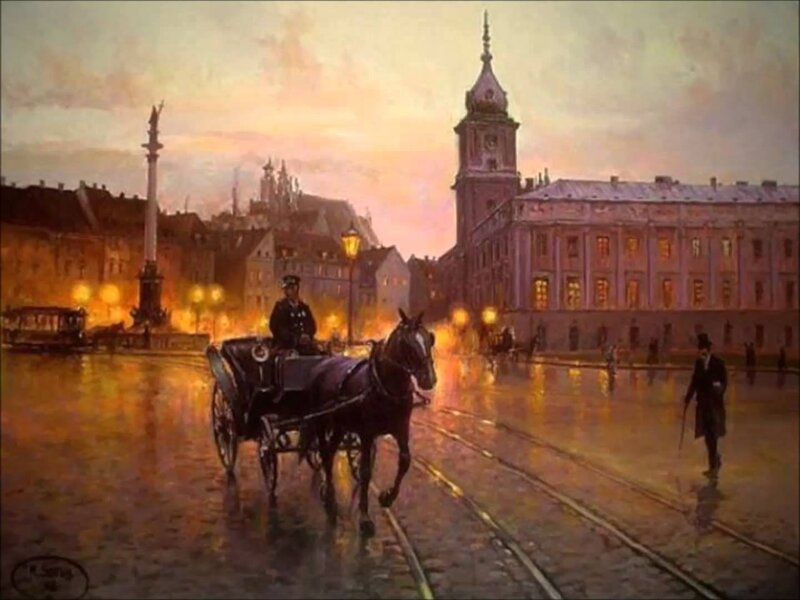 Horse-drawn Carriage — Orange, Dramatic