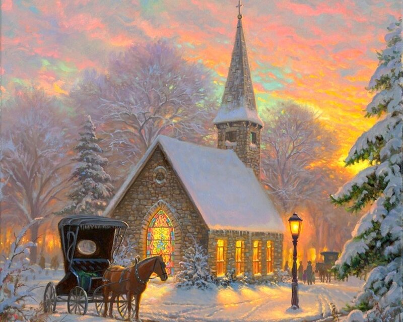 Horse-drawn Carriage — Orange, Serene, Winter