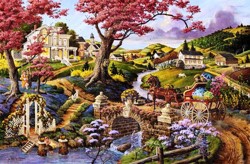 Horse-drawn Carriage — Pink, Serene