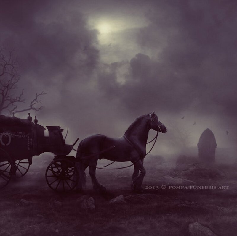 Horse-drawn Carriage — Purple, Dark