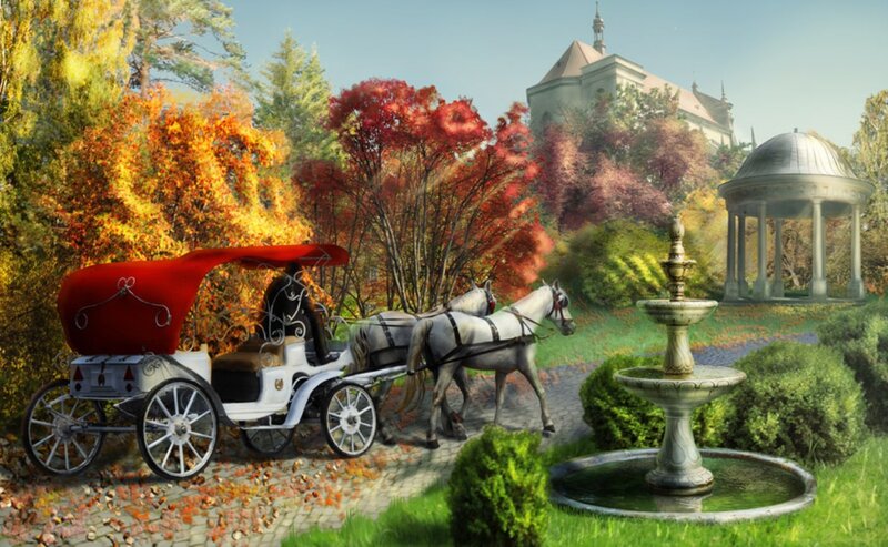 Horse-drawn Carriage — Red, Serene