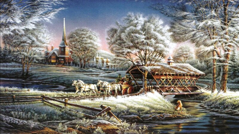 Horse-drawn Carriage — White, Serene