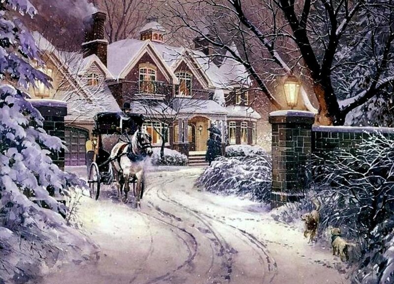 Horse-drawn Carriage — White