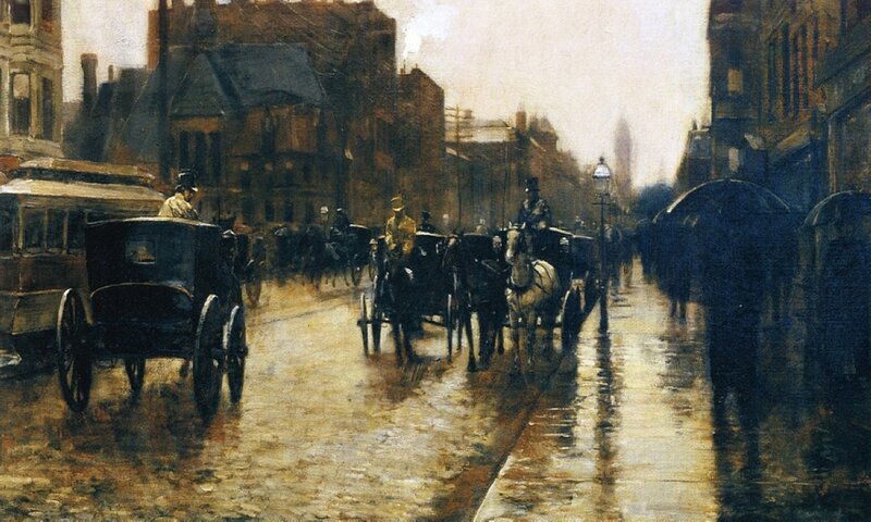Horse-drawn Carriages — Brown, Dramatic