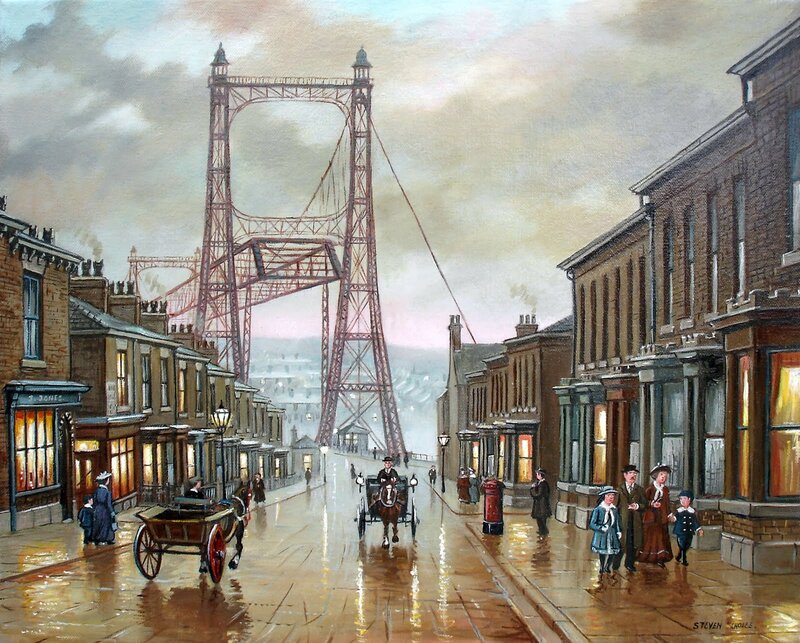 Horse-drawn Carriages on Street — Brown