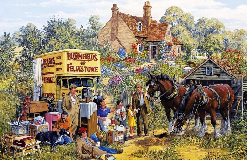 Horse-drawn Delivery Scene