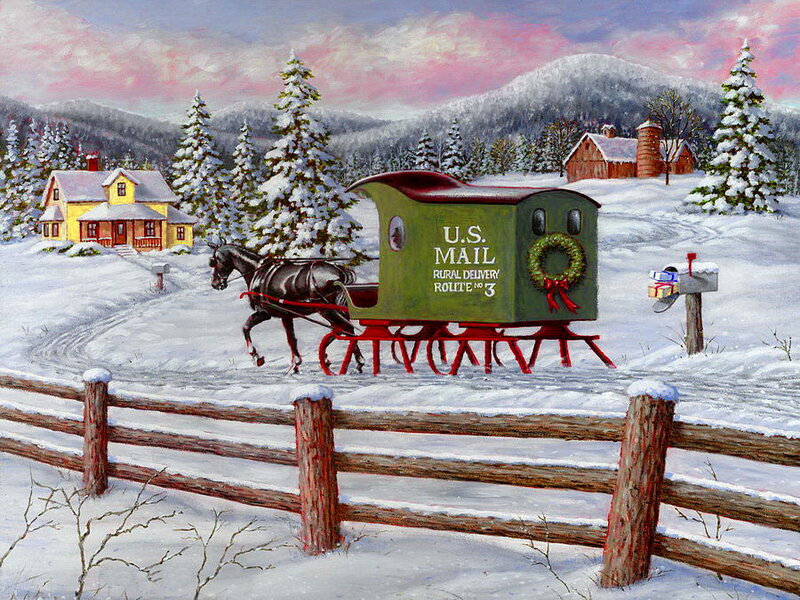 Horse-drawn Mail Wagon
