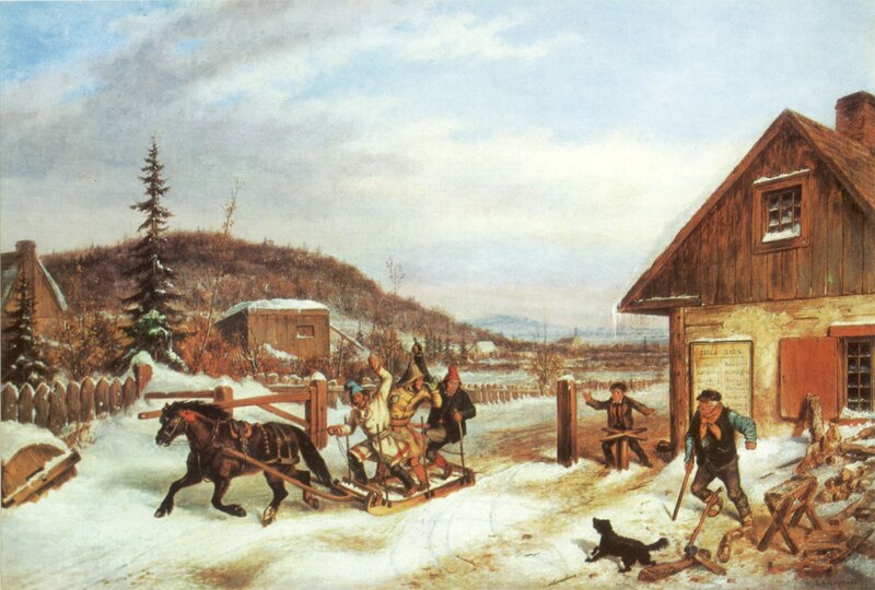 Horse-drawn Sleigh in Snow