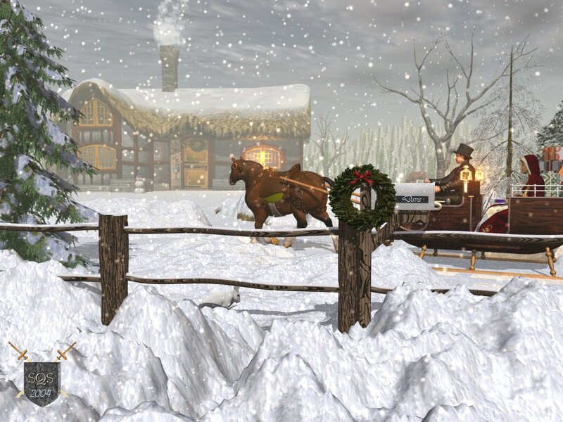 Horse-drawn Sleigh in Snow — White, Peaceful, Winter, 3d Render