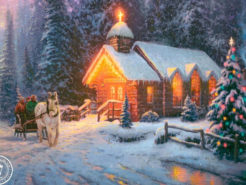 Horse-drawn Sleigh — White, Peaceful, Night