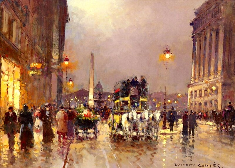 Horse-drawn Tram in City
