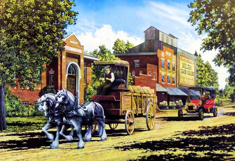 Horse-drawn Wagon — Brown, Peaceful